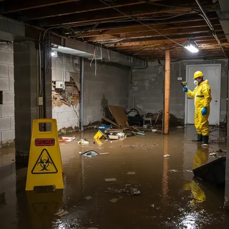 Flooded Basement Electrical Hazard in Monroe County, WV Property