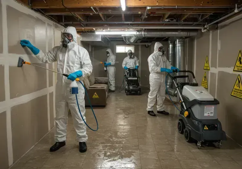 Basement Moisture Removal and Structural Drying process in Monroe County, WV